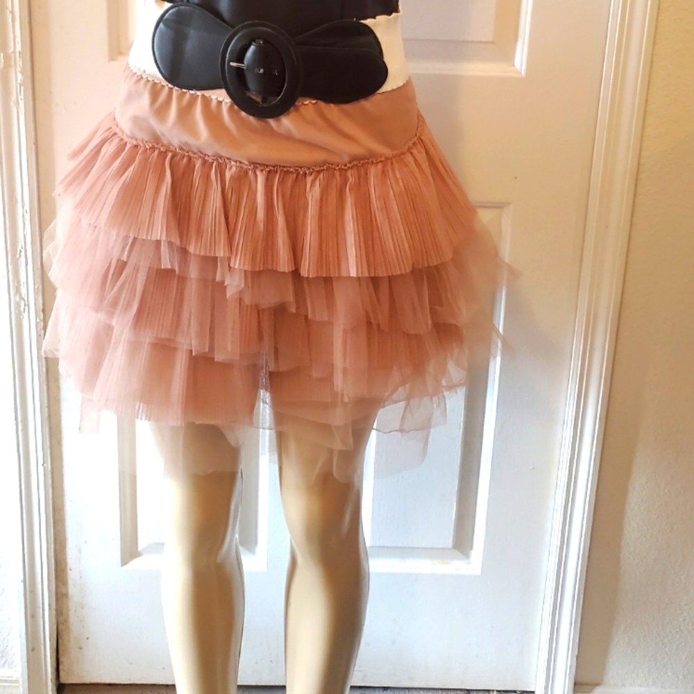 Bcbgmaxazria tulip layer skirt